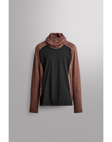 자라 슬림핏 테크니컬 후드 맨투맨 4387/370/700 BROWN
