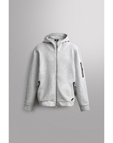 자라 테크니컬 릴렉스핏 집업 후디 8574/434/803 GREY MARL