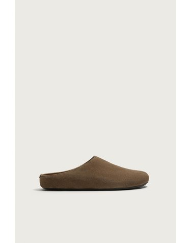 자라 스웨이드 레더 클로그 슬리퍼 2712/720/131 TAUPE GREY