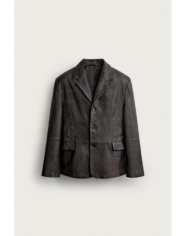 자라 레귤러핏 나파 레더 블레이저 5388/500/803 GREY MARL