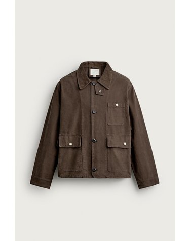 자라 코듀로이 칼라 포켓 데님 자켓 8491/331/700 BROWN