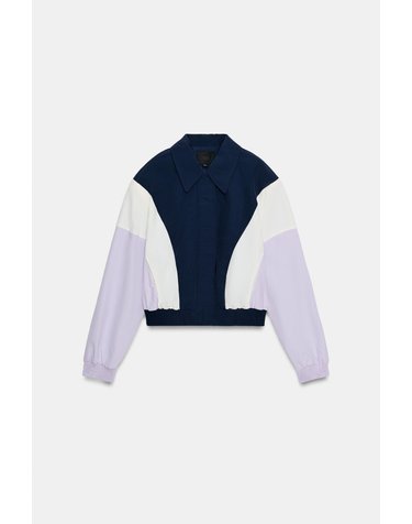 자라 컬러블록 테크니컬 봄버 자켓 1255/717/401 NAVY BLUE
