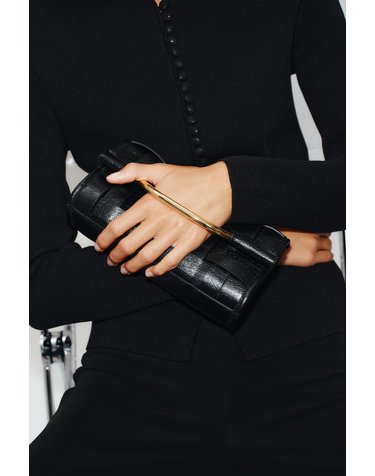 자라 브레이드 메탈 핸들 클러치백 6449/810/800 BLACK