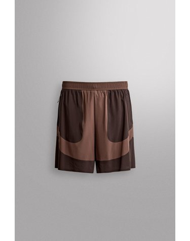 자라 컬러블록 테크니컬 반바지 4387/378/700 BROWN