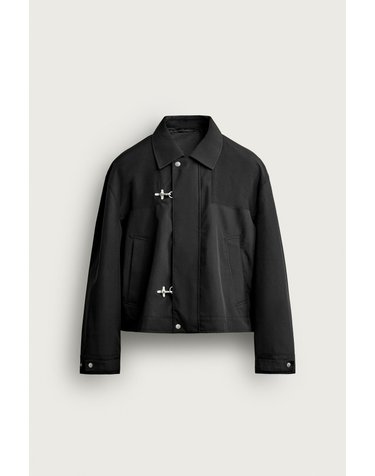 자라 메탈 토글 크롭핏 재킷 3918/402/800 BLACK