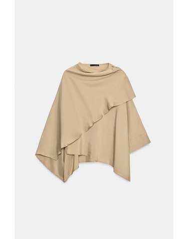 자라 케이프 카라 플루이드 블라우스 5029/204/832 TAUPE GREY
