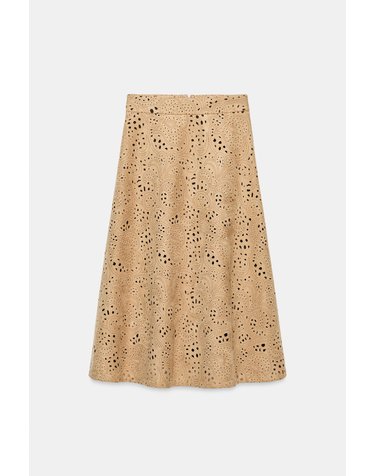 자라 오픈워크 플레어 미디 스커트 8541/702/756 MID-CAMEL