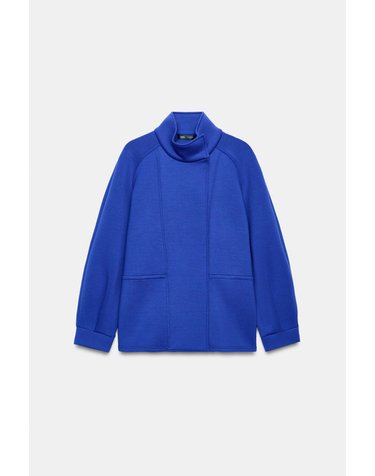 자라 하이넥 개더 테크니컬 자켓 4813/822/446 ELECTRIC BLUE