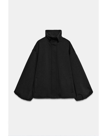 자라 테크니컬 하이넥 볼륨 봄버 자켓 4813/821/800 BLACK