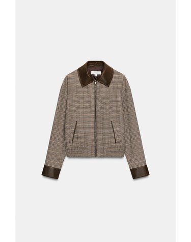 자라 하운드투스 콤비 봄버 자켓 7981/140/049 BROWN-BLUE