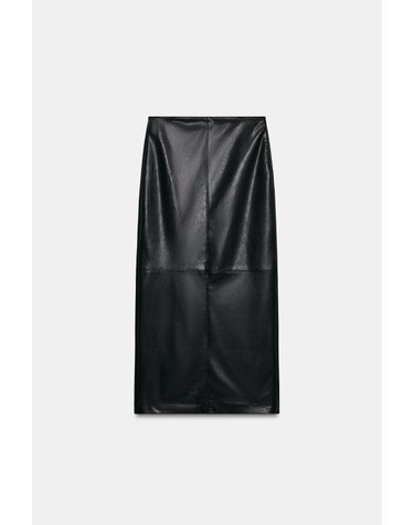 자라 레더 이펙트 롱 스커트 4391/542/800 BLACK