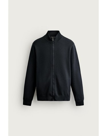 자라 하이넥 집업 니트 가디건 6674/346/422 DARK NAVY