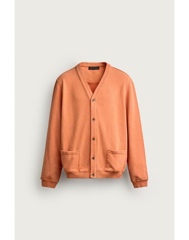 자라 워시드 릴렉스핏 코튼 가디건 1165/322/615 ORANGE