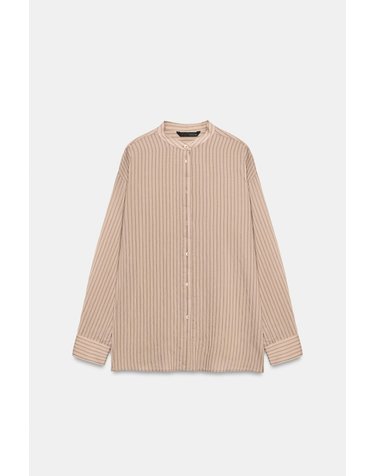자라 스트라이프 스탠드 칼라 셔츠 4437/243/102 GREY / TAN
