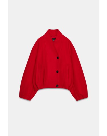 자라 하이칼라 소프트 크롭 자켓 3046/391/600 RED