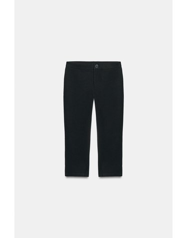 자라 미드라이즈 카프리 크롭 팬츠 3644/687/800 BLACK
