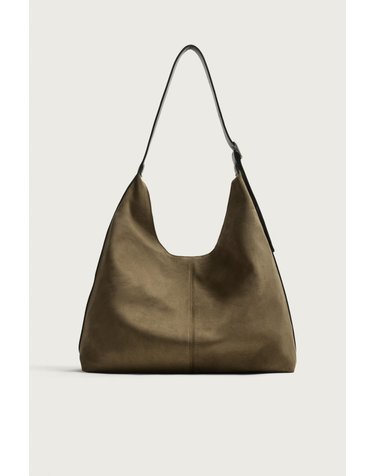 자라 플레인 숄더 토트백 3313/820/032 KHAKI GREEN