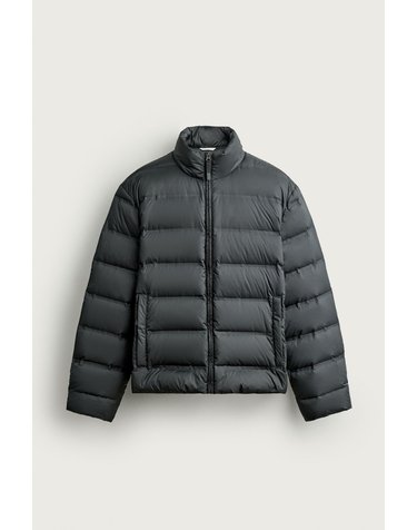 자라 발수성 하이넥 숏 패딩 자켓 4302/200/807 ANTHRACITE GREY