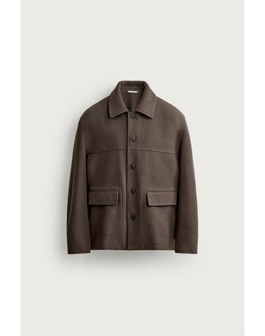 자라 레귤러핏 울 이펙트 7부 코트 3286/501/700 BROWN