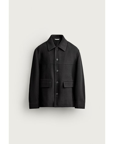 자라 레귤러핏 울 이펙트 7부 코트 3286/501/800 BLACK
