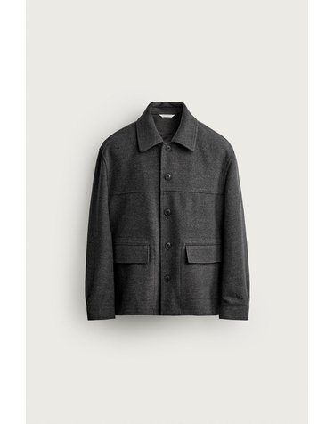 자라 레귤러핏 울 이펙트 7부 코트 3286/501/922 DARK GREY
