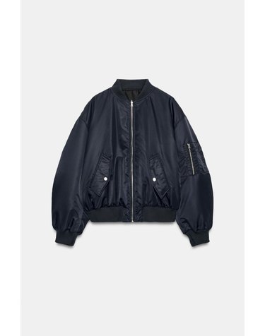 자라 리버서블 오버사이즈 봄버 자켓 5320/710/030 BLUE/BLACK