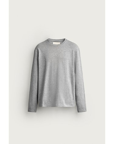 자라 레귤러핏 크루넥 긴팔 티셔츠 1887/429/803 GREY MARL