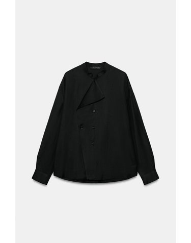 자라 비대칭 랩 긴팔 셔츠 9479/255/800 BLACK