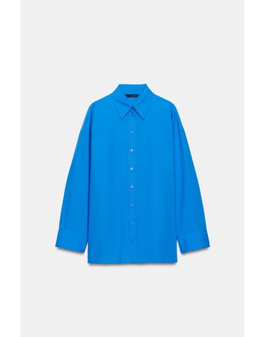 자라 오버사이즈 포플린 긴팔 셔츠 7761/256/446 ELECTRIC BLUE