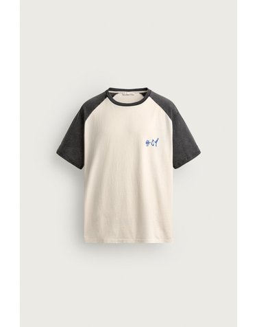 자라 컬러블록 라글란 반팔 티셔츠 6224/353/250 WHITE