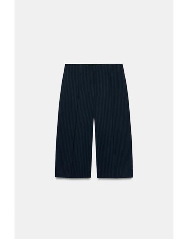 자라 플리츠 테일러드 버뮤다 팬츠 2060/570/104 STRIPED