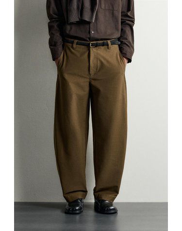 자라 벌룬핏 플랩 포켓 팬츠 2634/224/528 DARK OLIVE