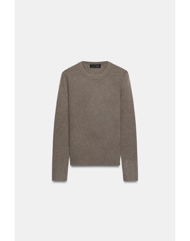 자라 라운드넥 소프트 니트 스웨터 5755/134/832 TAUPE GREY