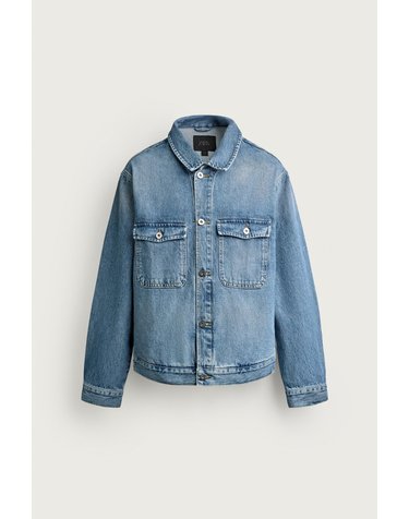 자라 크롭 패치 포켓 워싱 데님 자켓 5585/394/427 MID-BLUE