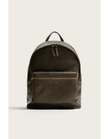 자라 빈티지 이펙트 캐주얼 백팩 3239/820/700 BROWN