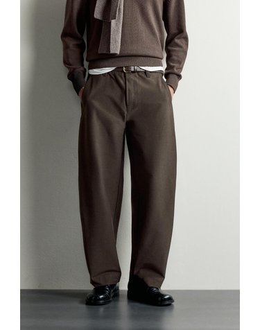자라 벌룬핏 스트레치 팬츠 2634/224/700 BROWN