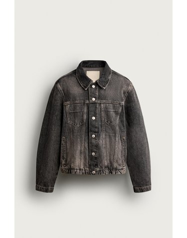 자라 크롭 워시드 이펙트 데님 자켓 6688/335/922 DARK GREY
