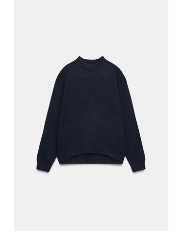 자라 하이넥 오버사이즈 맨투맨 5070/625/481 NAVY