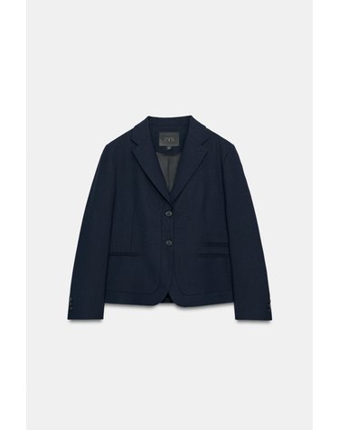 자라 스트레이트 테일러드 블레이저 7193/788/401 NAVY BLUE