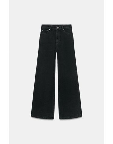 자라 하이웨이스트 와이드 청바지 9632/262/800 BLACK