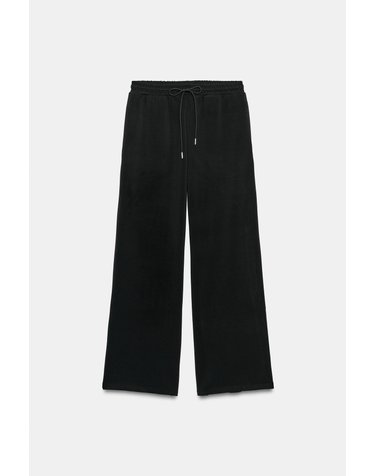 자라 드로스트링 와이드 팬츠 3641/839/800 BLACK
