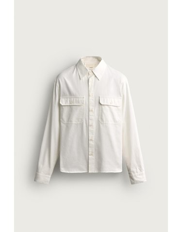 자라 릴렉스핏 플랩 포켓 코튼 셔츠 4391/804/250 WHITE
