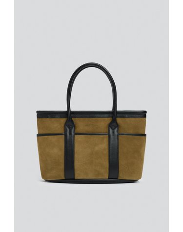 자라 스플릿 스웨이드 지퍼 토트백 3325/820/517 OLIVE GREEN