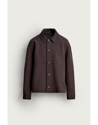 자라 박시핏 패치 포켓 오버셔츠 8281/730/971 GARNET