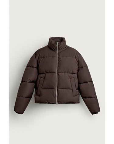 자라 발수성 박시핏 숏 패딩 자켓 0155/900/700 BROWN