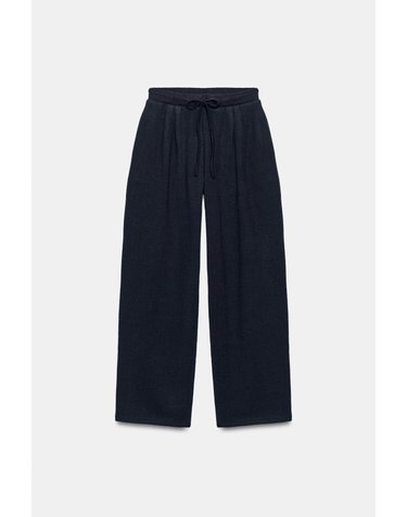 자라 드로스트링 와이드 니트 팬츠 5070/626/481 NAVY