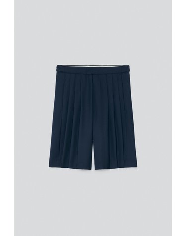 자라 와이드 울 혼방 버뮤다 반바지 3085/001/073 BLUE / NAVY