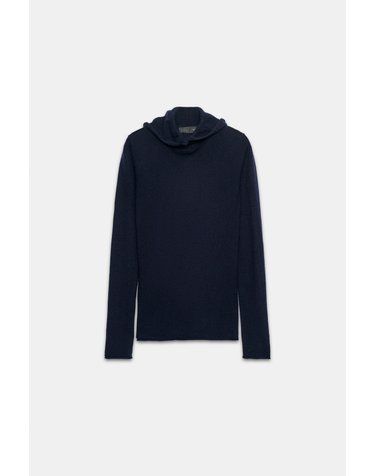 자라 울 100% 후드 니트 스웨터 9598/110/401 NAVY BLUE