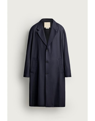자라 릴렉스핏 울 혼방 롱 코트 0706/655/401 NAVY BLUE