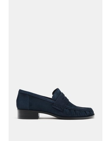 자라 러플 스웨이드 페니 로퍼 3558/810/407 NAVY BLUE